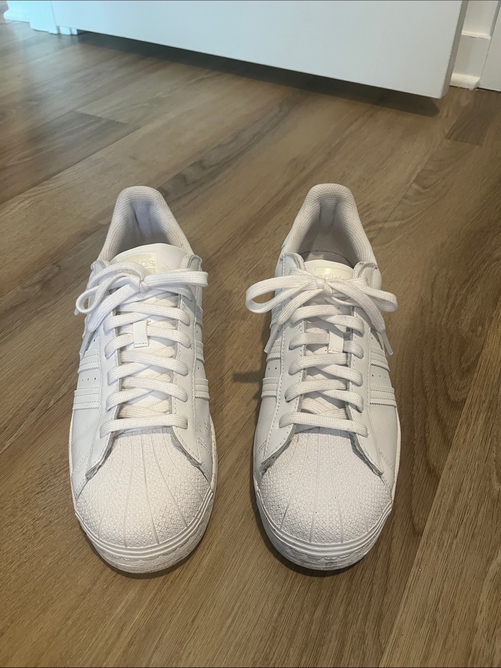Adidas All- White Men's Classic Shell toe Sneakers - Size 11